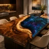 Walnut Epoxy Live Edge Countertop with Galaxy Epoxy | ELET018