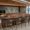 Bespoke Walnut Epoxy Live Edge Countertop with Grey Epoxy | ELET033