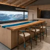 Handcrafted Epoxy River Countertop with Walnut and Blue epoxy resin SKU ERC023