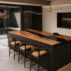 Handcrafted Epoxy River Countertop with Walnut and Black epoxy resin SKU ERC031
