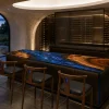 Signature Live Edge Epoxy River Countertop crafted from Walnut and Galaxy epoxy resin SKU ERC054