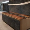 Designer Black Walnut Epoxy River Countertop featuring Black epoxy resin product ERC058
